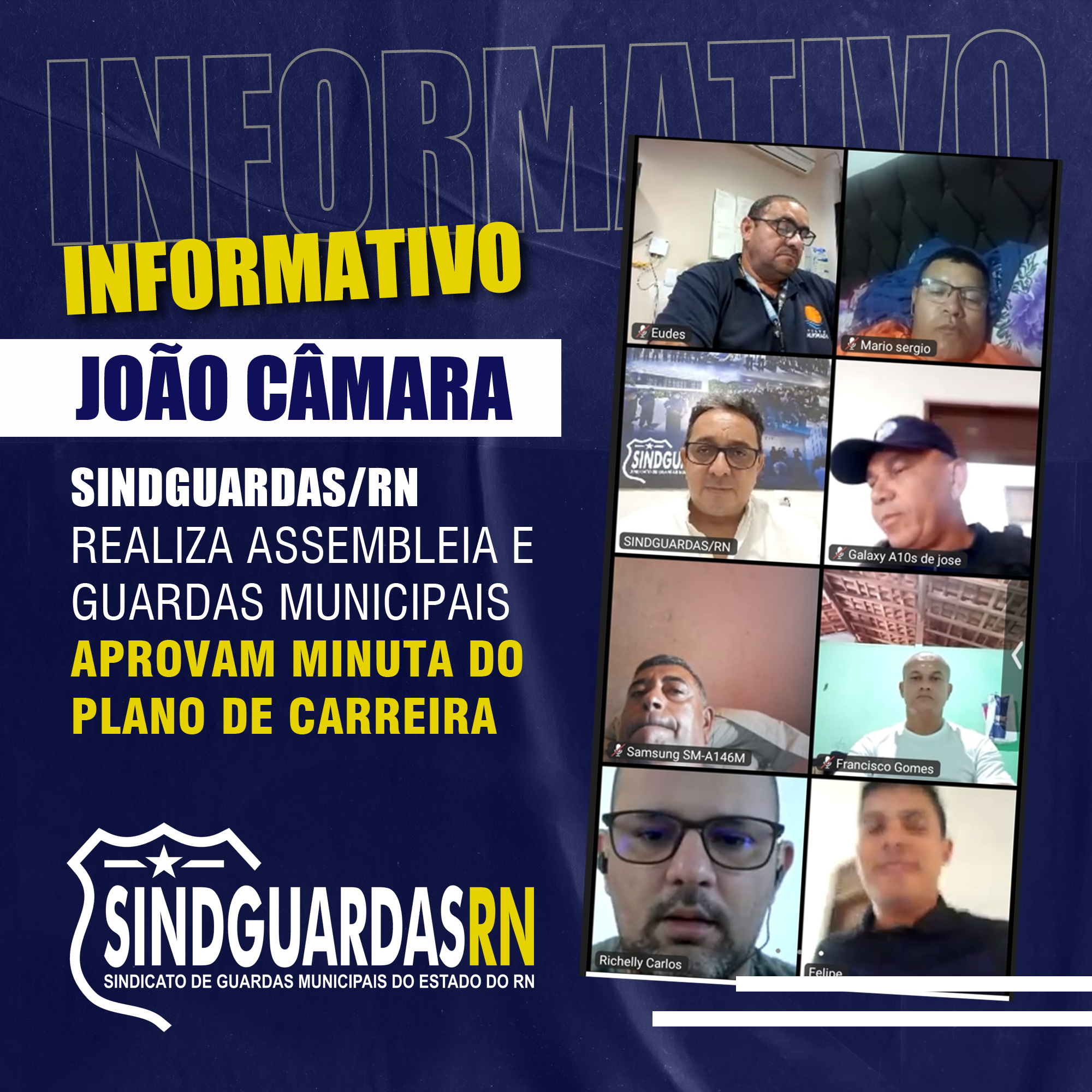 Sindguardas/RN realiza Assembleia e GMs de João Câmara aprovam minuta do Plano de Carreira